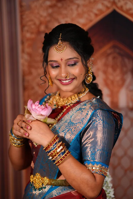 Bridal details in blue at Cheritan Makeup Studio and Academy