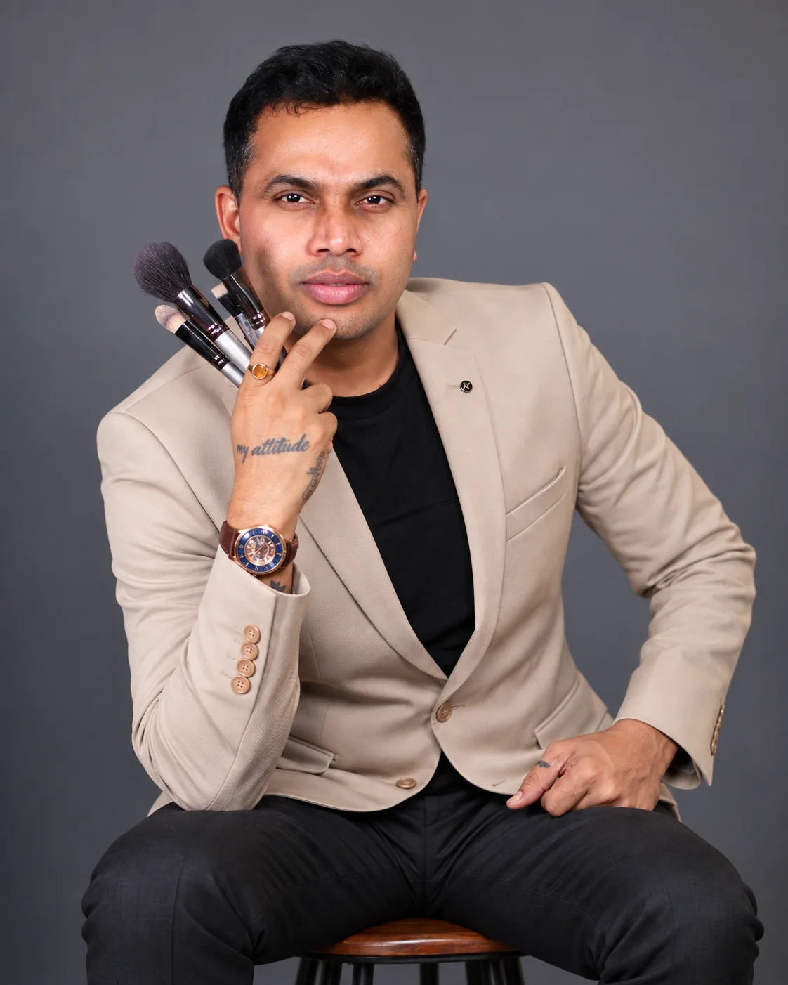G.V. Babu, master trainer at Cheritan Makeup Academy