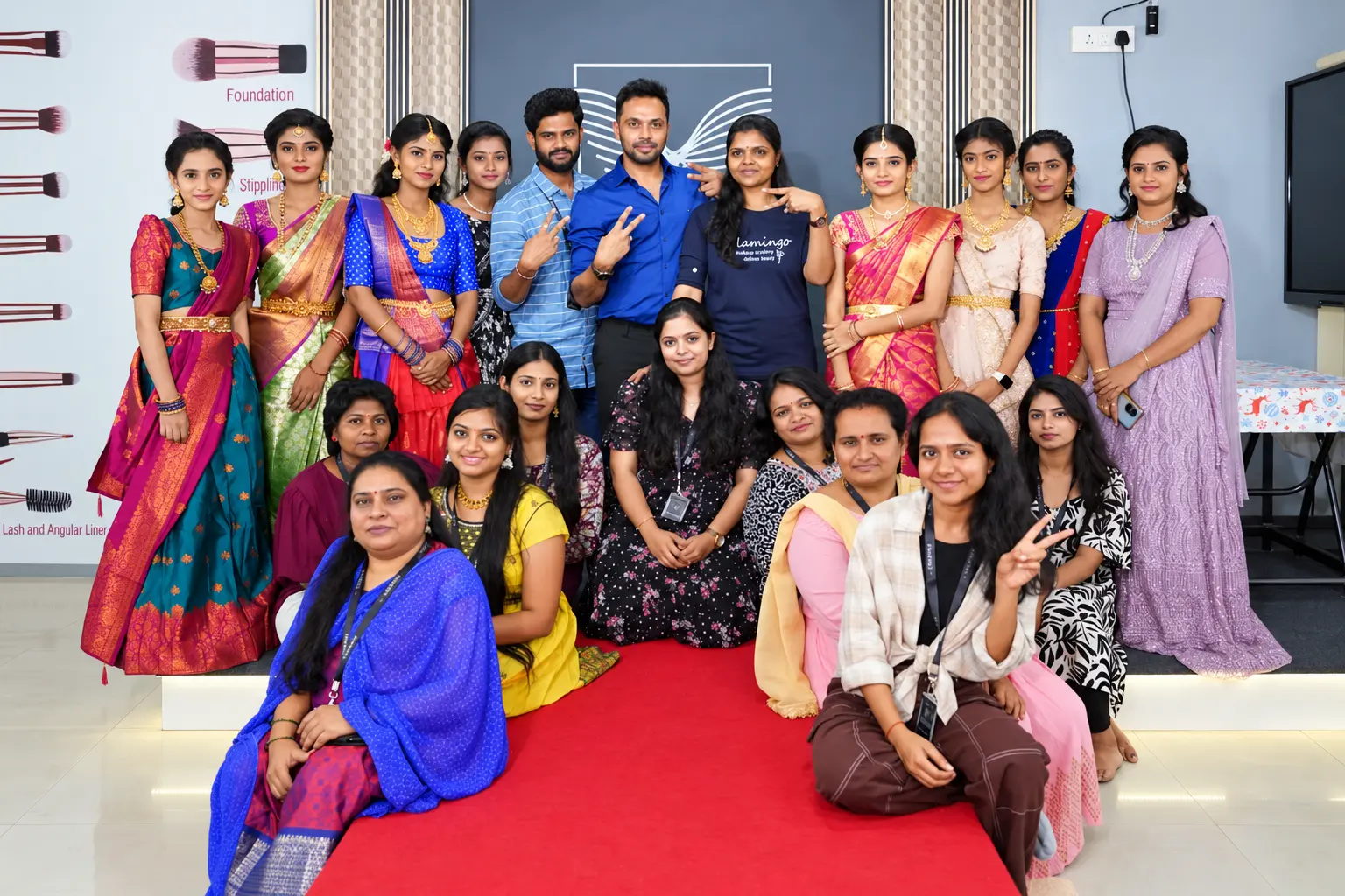 Students and academy moments at Cheritan Makeup Academy Hyderabad