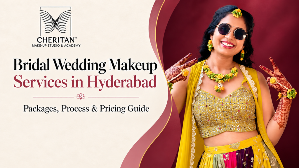Bridal hairstyling and makeup by Barnad Cheritan, Hyderabad